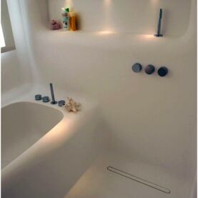 baignoire et douche en corian